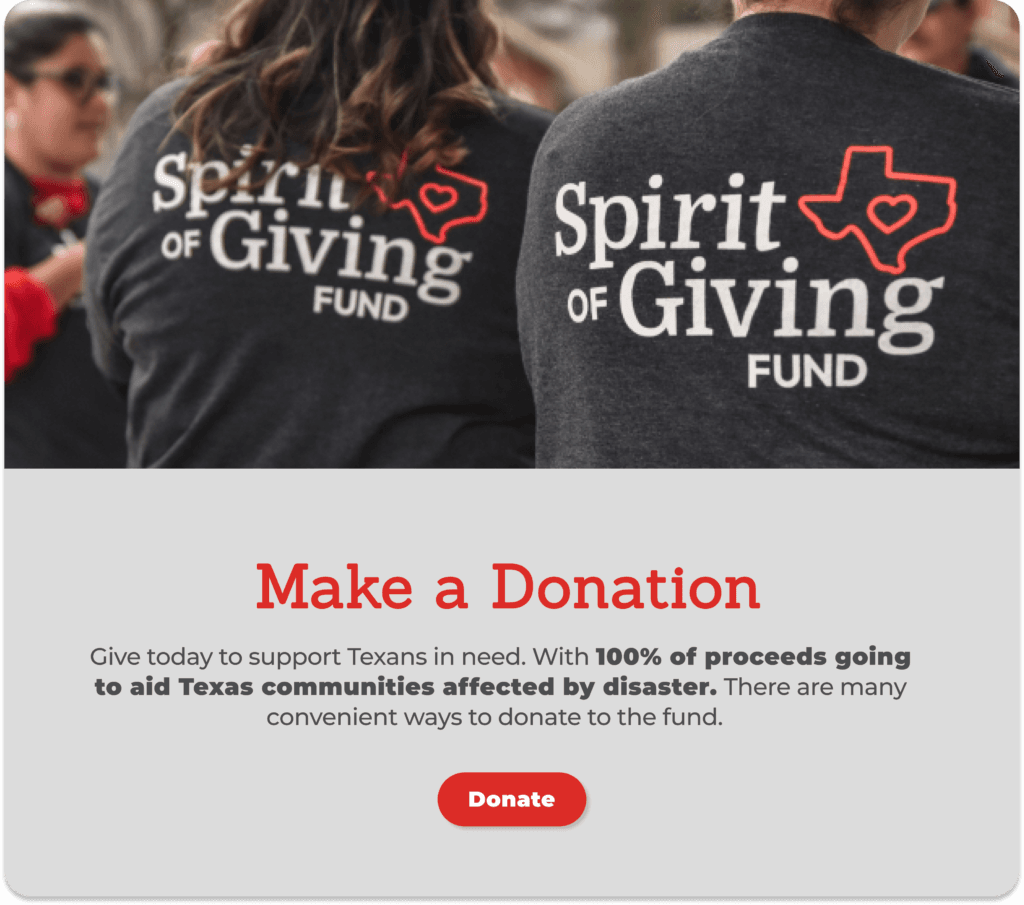 Volunteers assisting a family